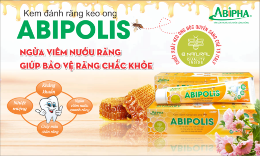 Kem đánh răng keo ong Abipolis 100g Abipha