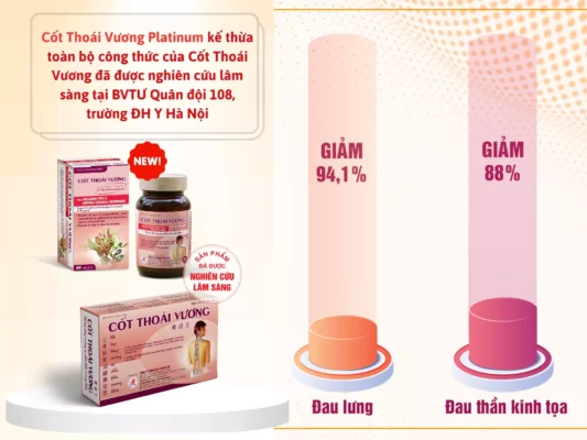 Cốt Thoái Vương Platinum giúp hỗ trợ tăng cường sức khỏe xương khớp