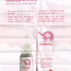 Subavax 10ml Nhỏ mũi lợi khuẩn (Hồng) á âu