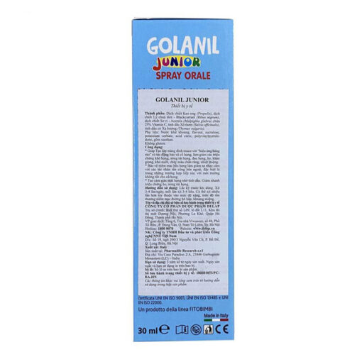 Xịt họng Golanil Sprayorale 30ml