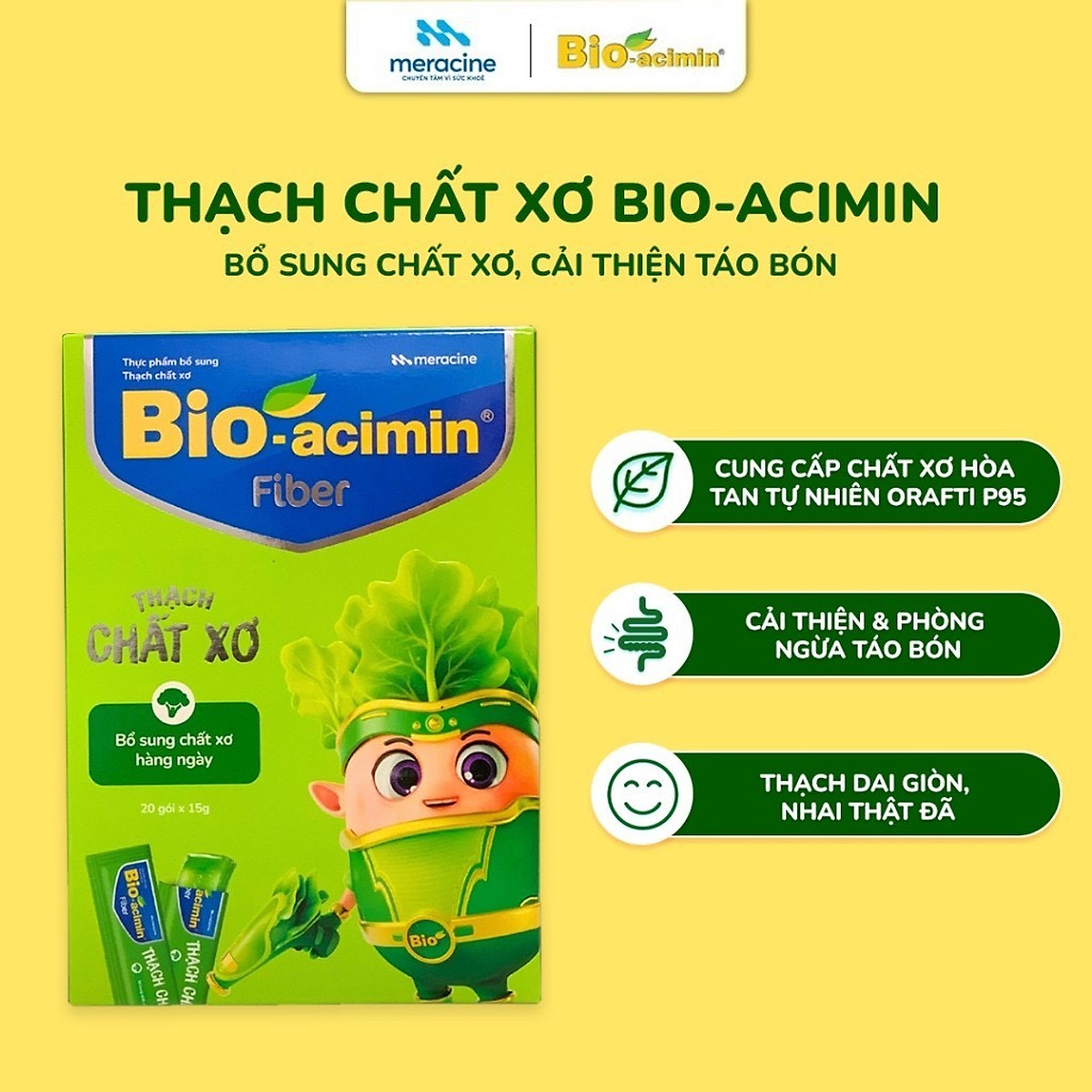 Bio - Acimin Fiber Thạch chất xơ (H/20gói*15g)