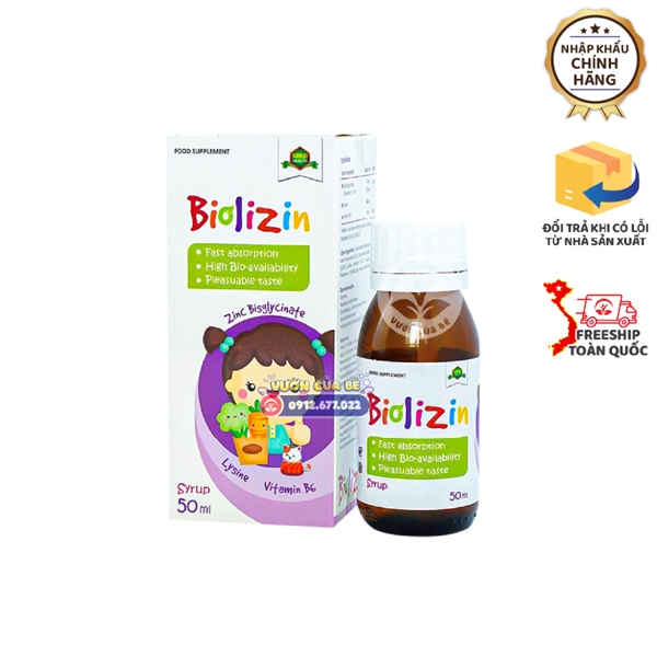 Biolizin 50ml Kẽm hữu cơ Tây Ban Nha