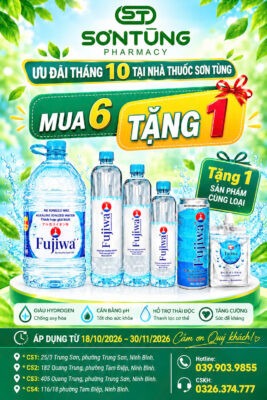 ƯU ĐÃI THÁNG 10 – MUA 6 TẶNG 1 NƯỚC UỐNG FUJIWA