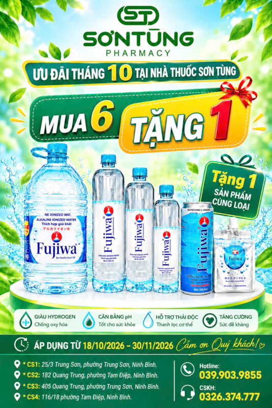 ƯU ĐÃI THÁNG 10 – MUA 6 TẶNG 1 NƯỚC UỐNG FUJIWA