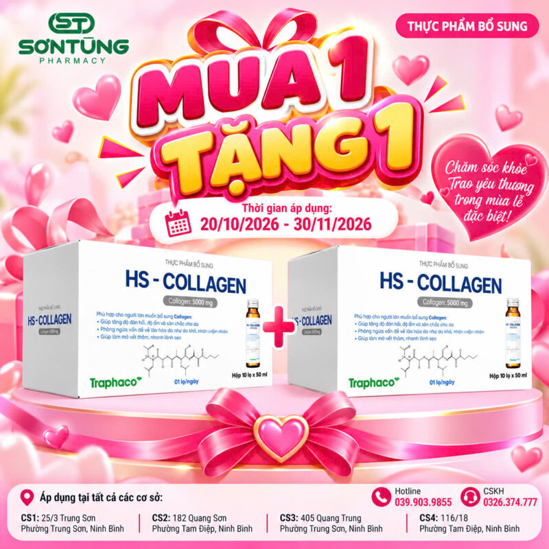 ƯU ĐÃI MUA 1 TẶNG 1 HS-COLLAGEN TRAPHACO